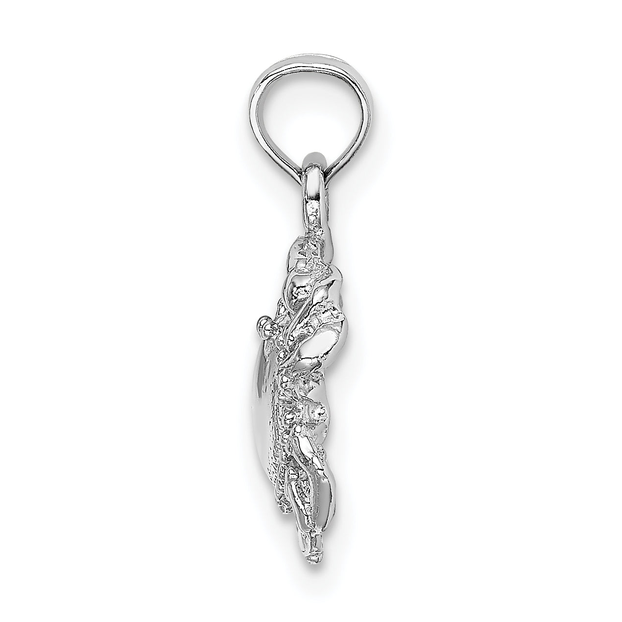 14K White Gold Crab Charm Secondary image