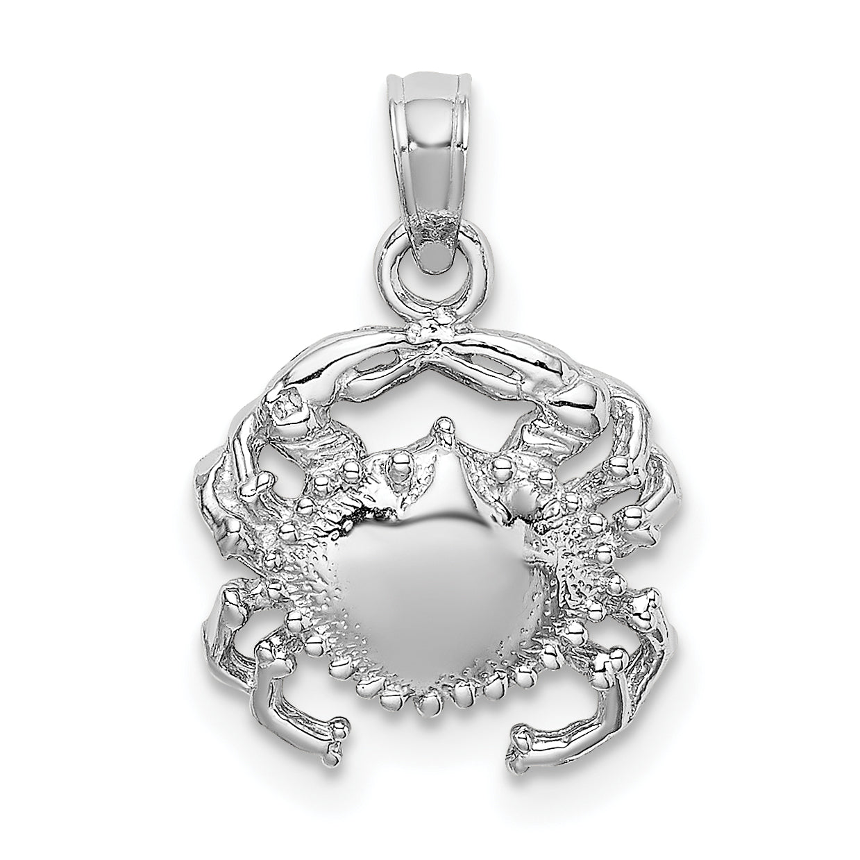 14K White Gold Crab Charm Main image