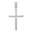 14k White Gold Polished Cross Pendant