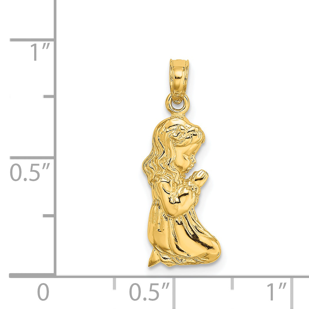 14k Praying Girl Charm - Sophia Jewelers