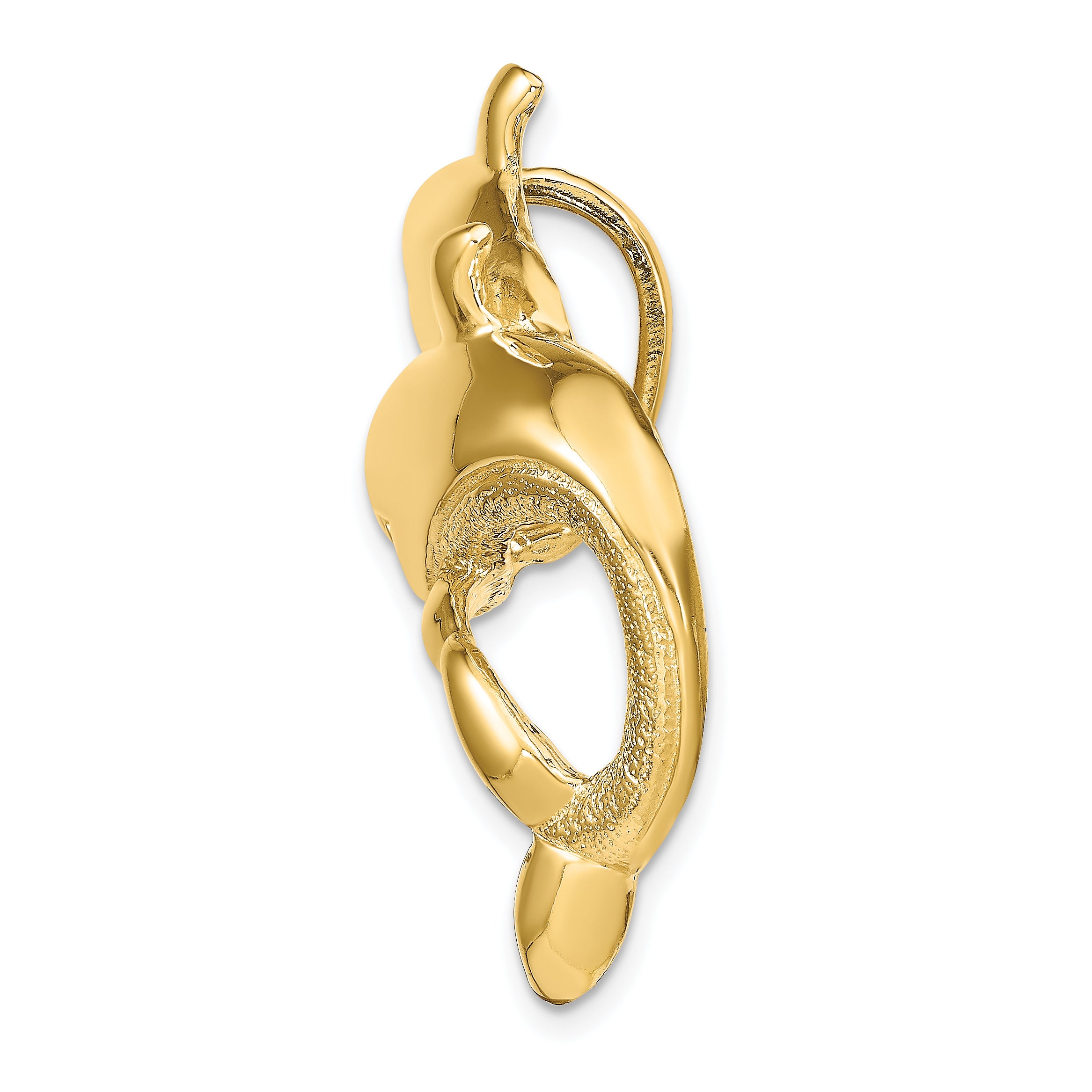 14k Double Dolphins Slide Secondary image