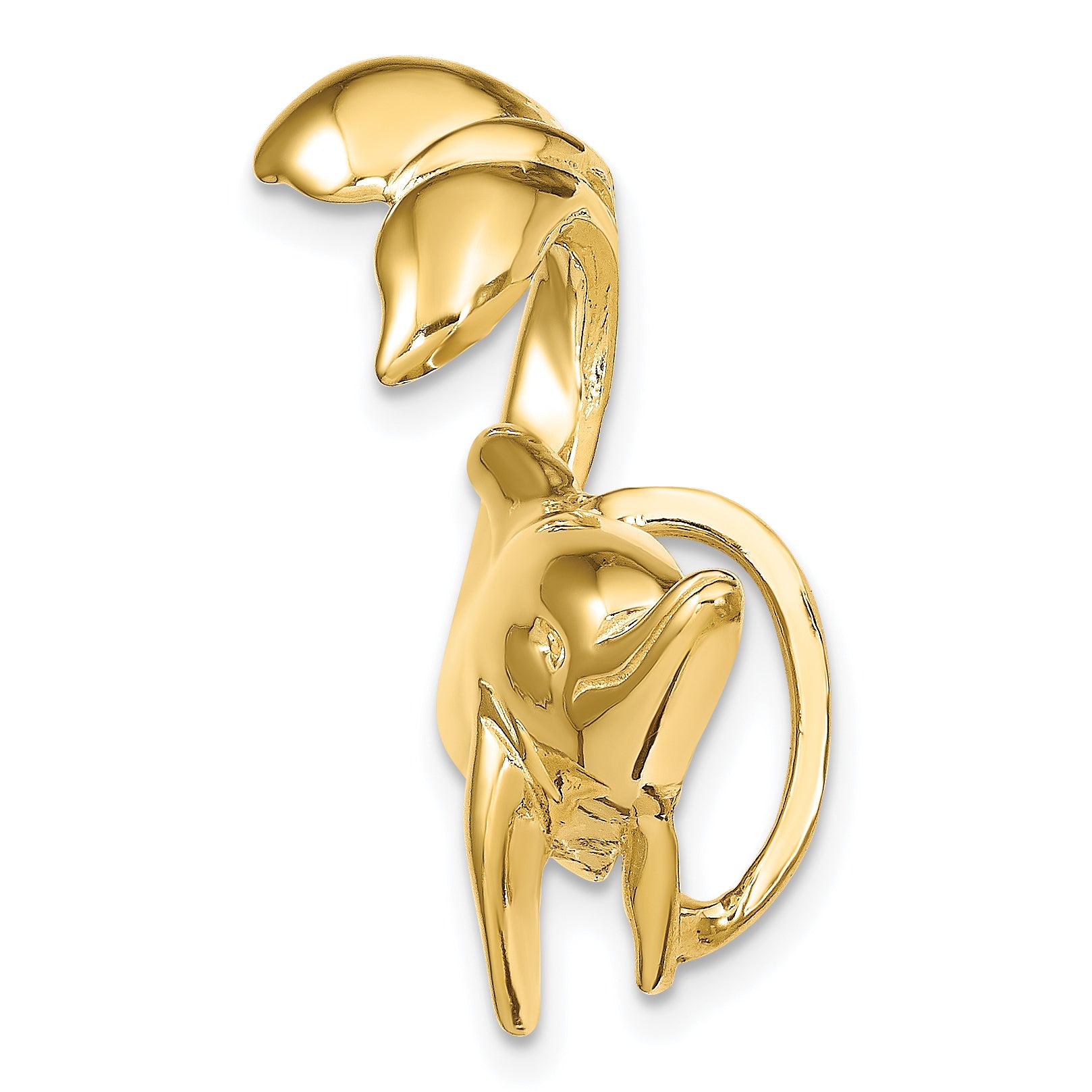 14k Dolphin with Tail Up Slide Secondary image