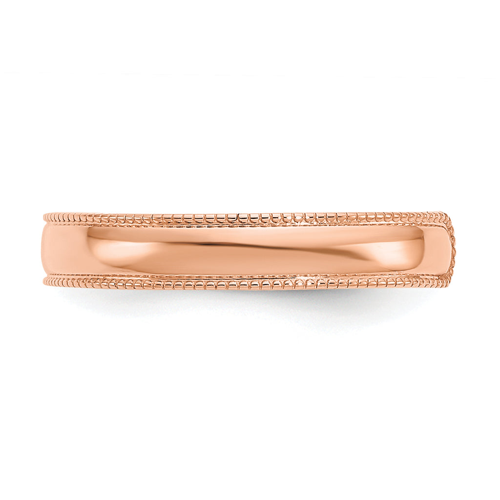14k Rose Gold Mill Grain Adjustable Toe Ring