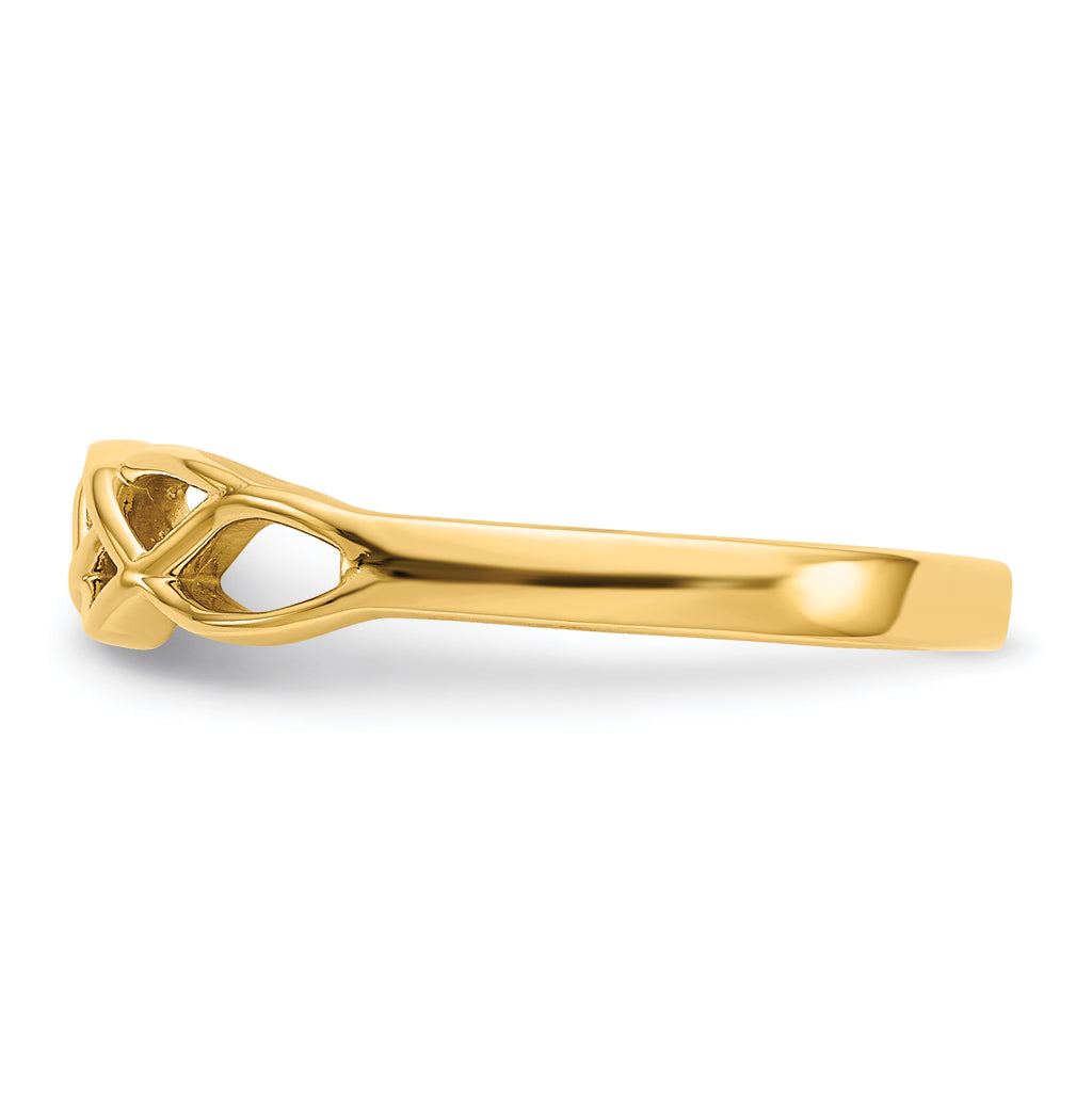 14k Free Form Knot Ring