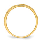 14k Diamond-cut 5 Heart Ring