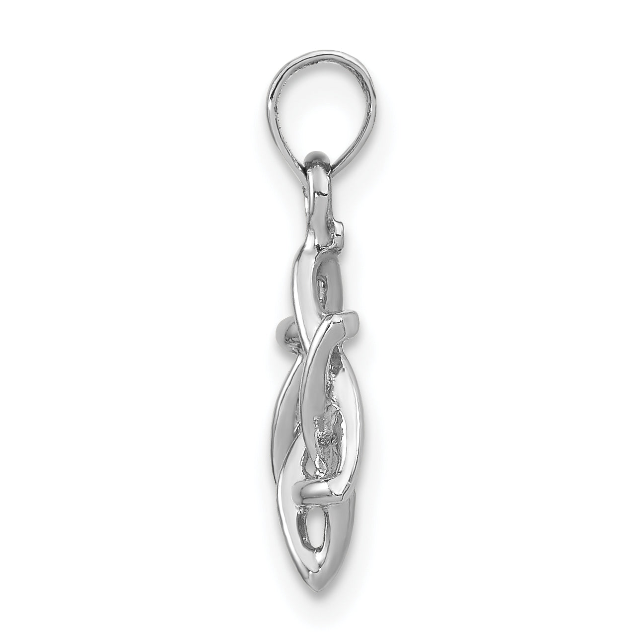 14K White Gold Polished Star Of David Charm Secondary image