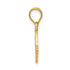 Elephant Charm in 14K Yellow Gold, 16mm Satin & Polished - Sophia Jewelers
