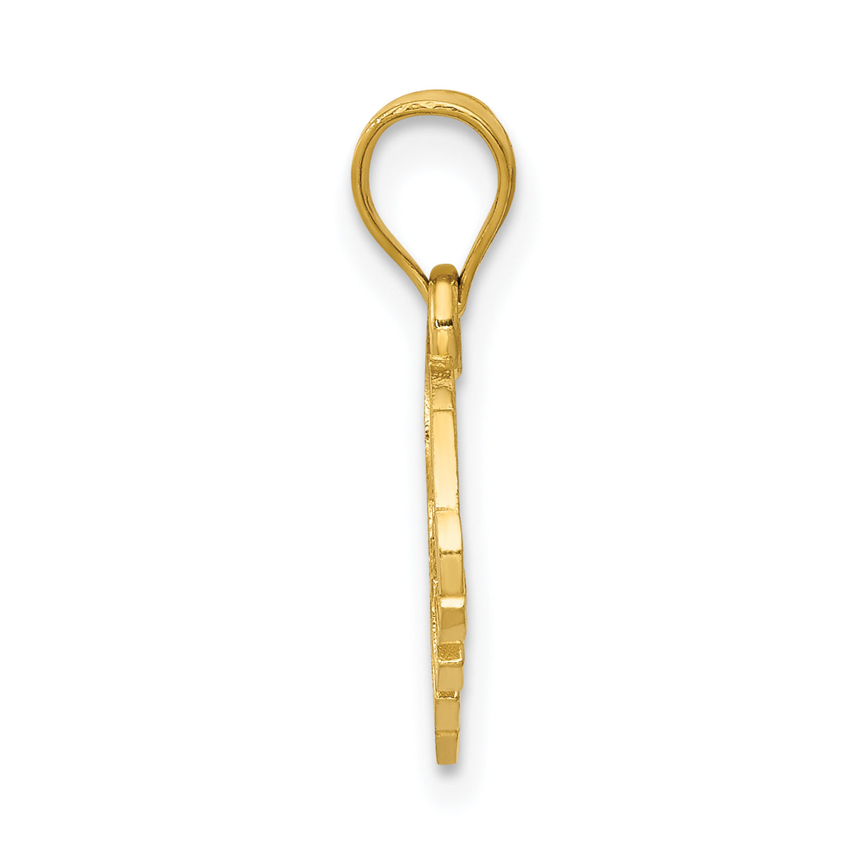 Elephant Charm in 14K Yellow Gold, 16mm Satin & Polished - Sophia Jewelers