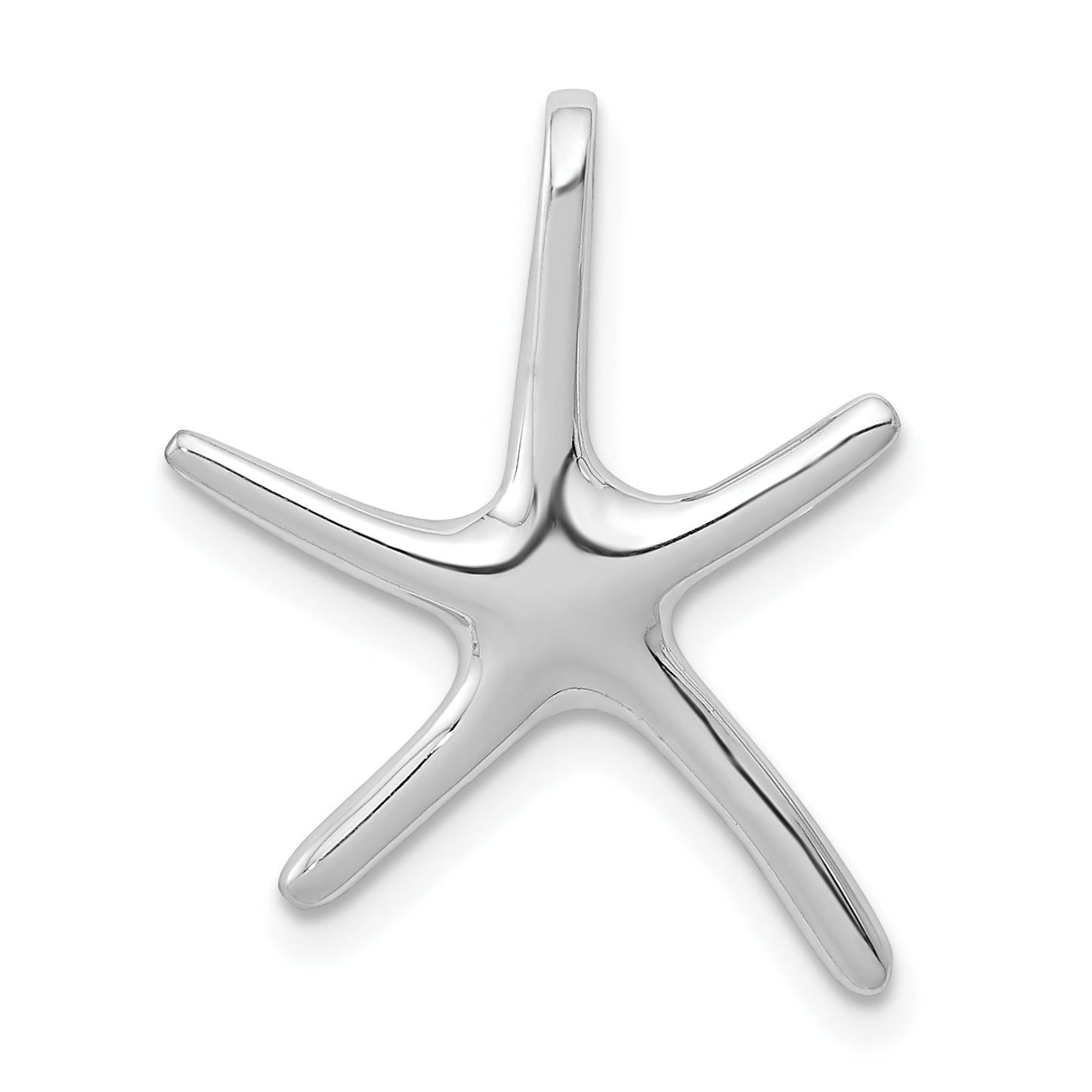 14k White Gold Starfish Chain Slide Main image