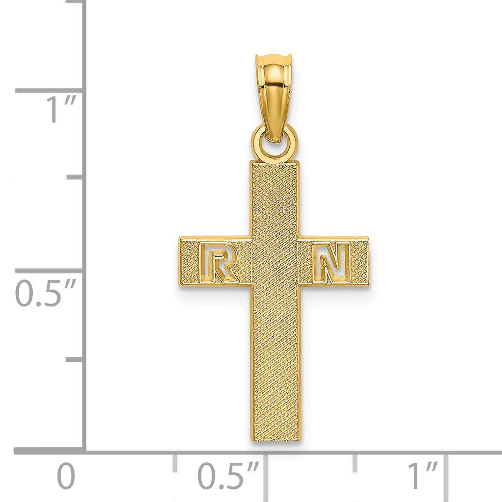 14k RN Cross Charm