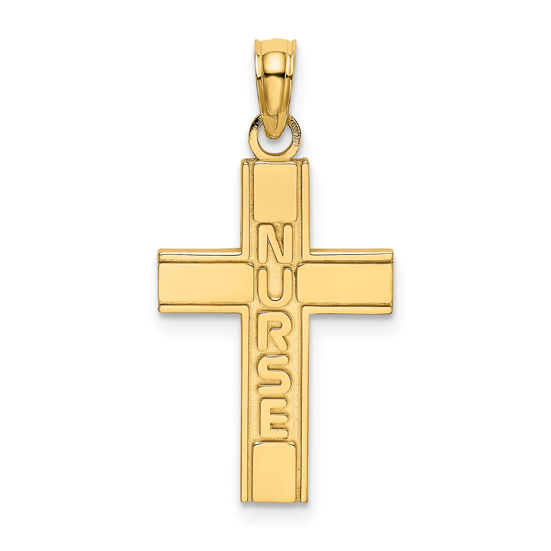 14k Nurse Cross Charm Main image