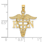 14k RN Caduceus Charm