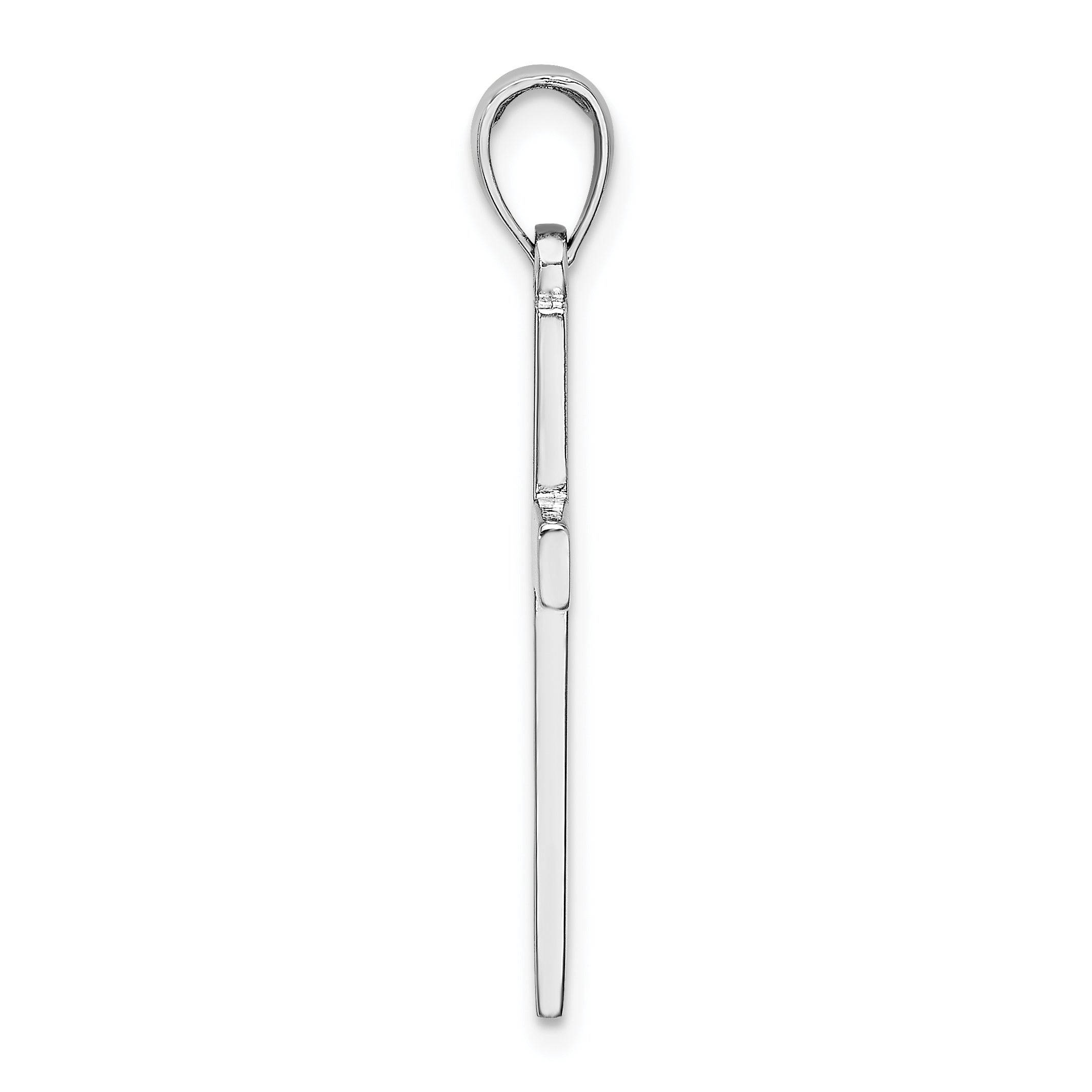 14k White Gold Cross Pendant Secondary image