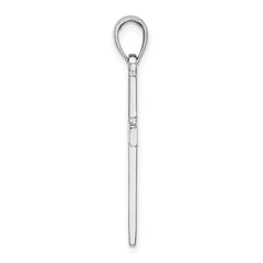 14k White Gold Cross Pendant