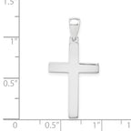 14k White Gold Cross Pendant