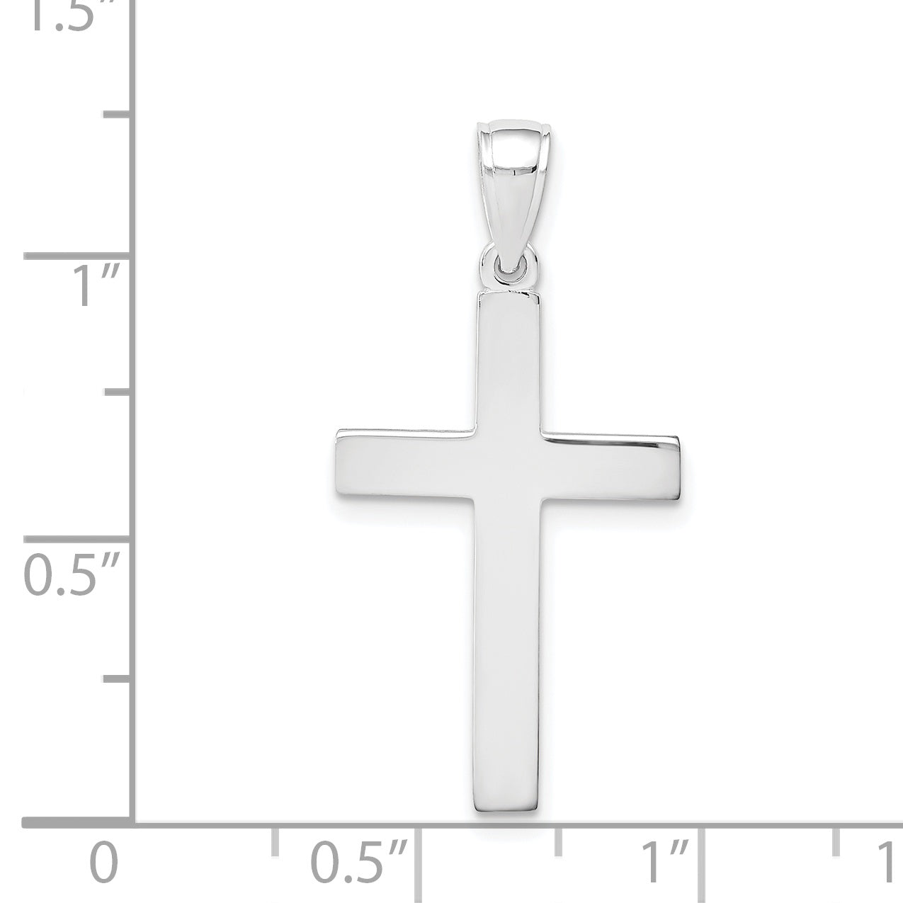 14k White Gold Cross Pendant