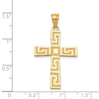 14K Greek Key Cross Pendant - Sophia Jewelers