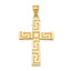 14K Greek Key Cross Pendant - Sophia Jewelers