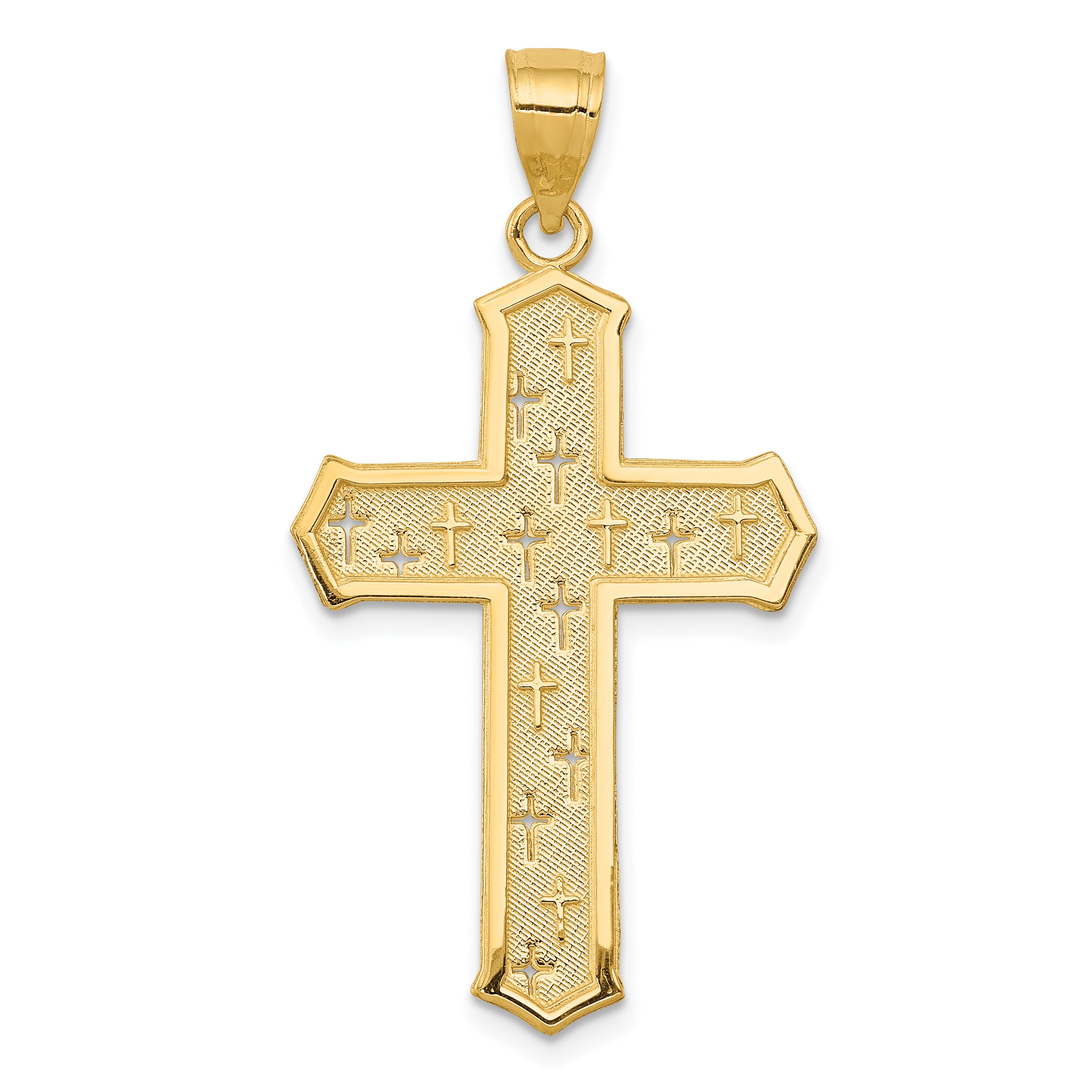 14k Passion Cross Pendant - Sophia Jewelers
