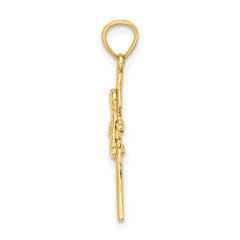 14k Praying Boy Cross Charm