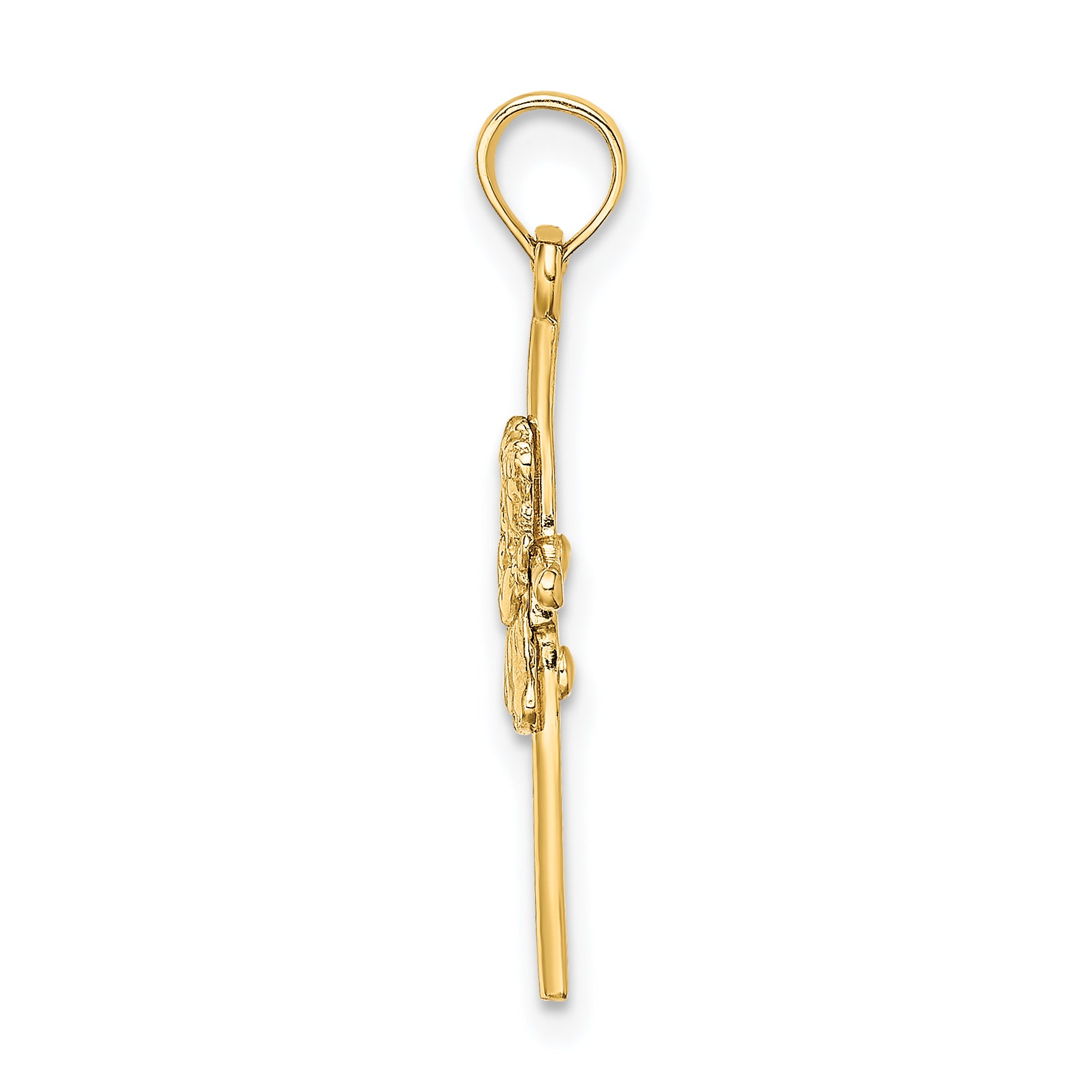 14k Praying Girl Cross Charm Secondary image