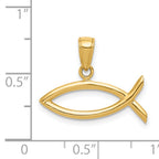14k Ichthus Fish Pendant - Sophia Jewelers