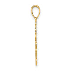 14K Textured I LOVE YOU Charm