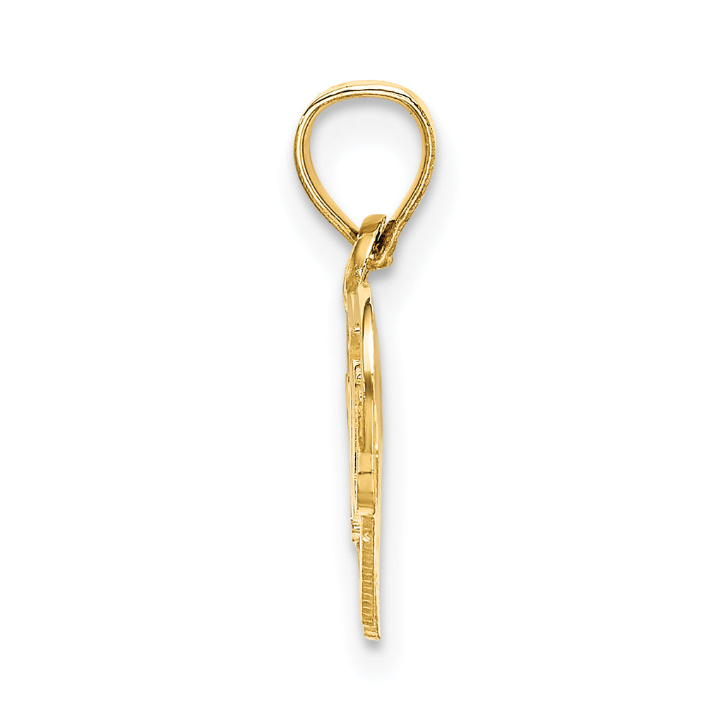 14K I LOVE YOU Double Heart Charm
