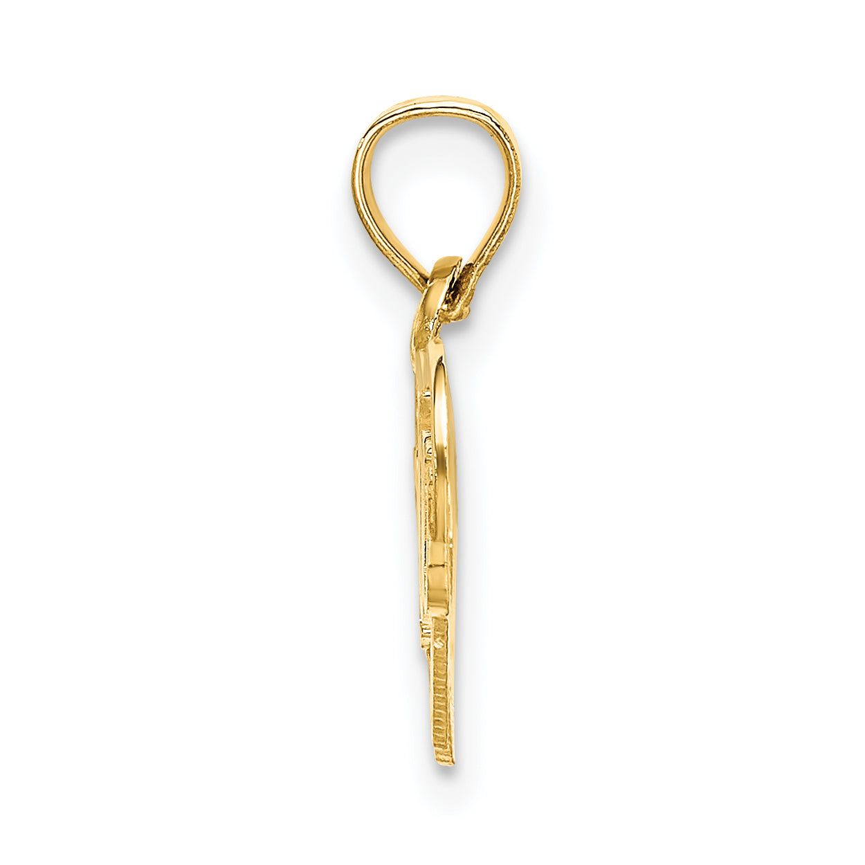 14K I LOVE YOU Double Heart Charm