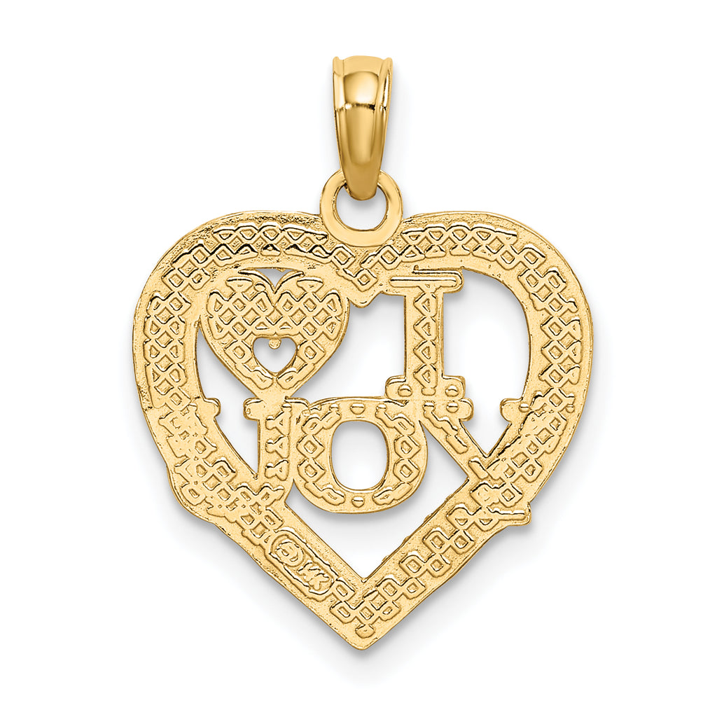 14K I HEART YOU Charm