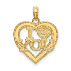 14K I HEART YOU Charm