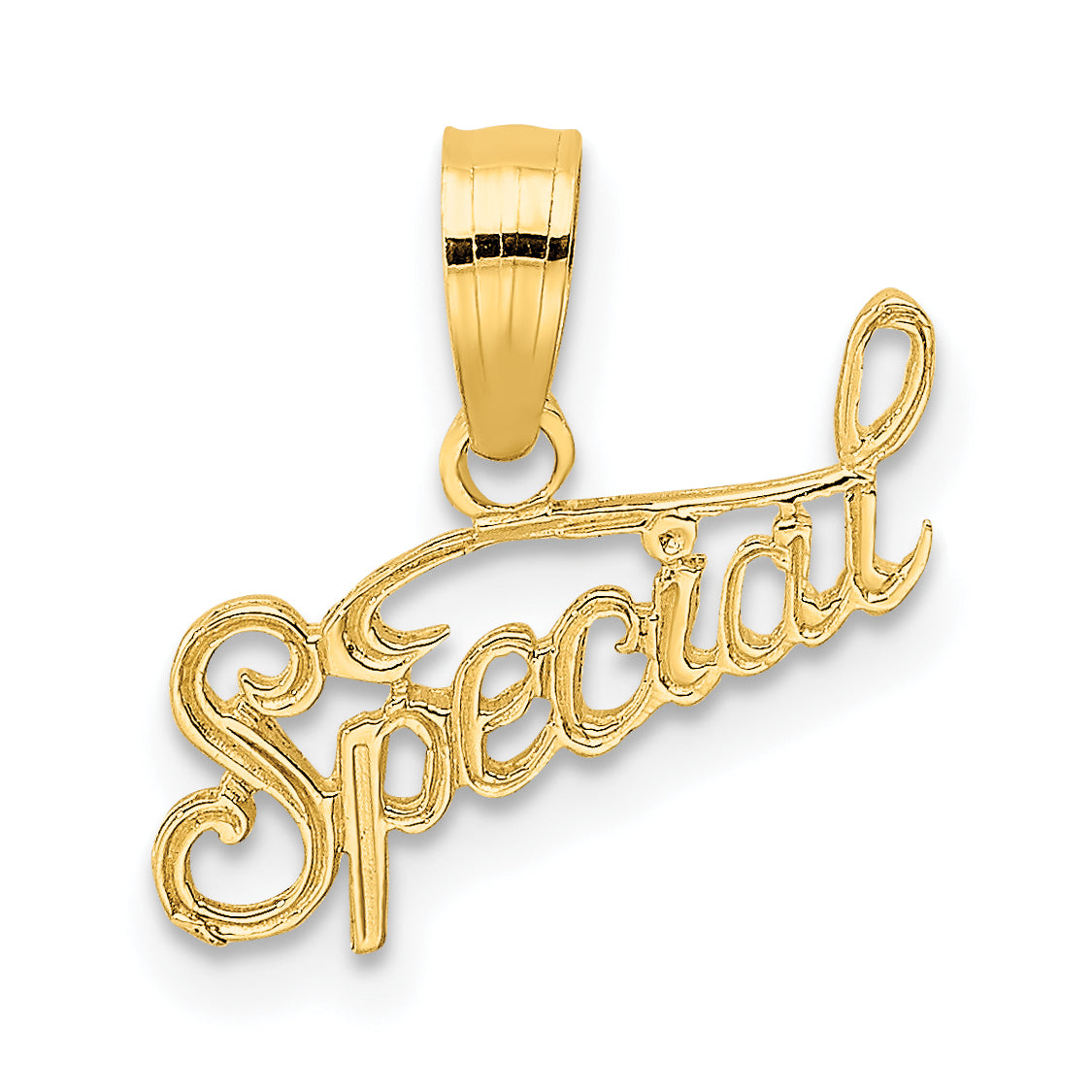 14K Polished and Textured SPECIAL Charm Main image