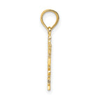 14K HE LOVES ME Heart Charm
