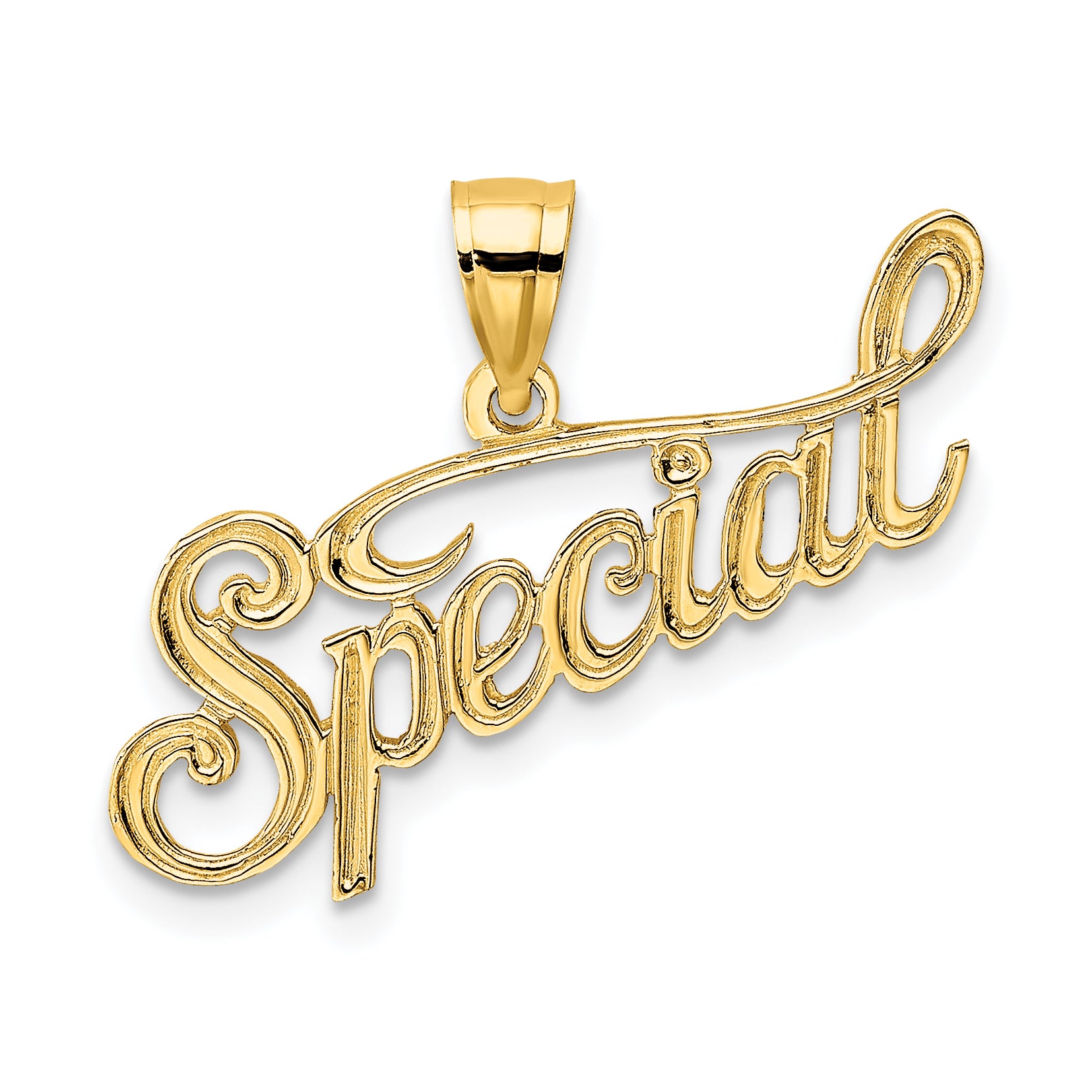 14K Polished and Textured SPECIAL Charm Main image