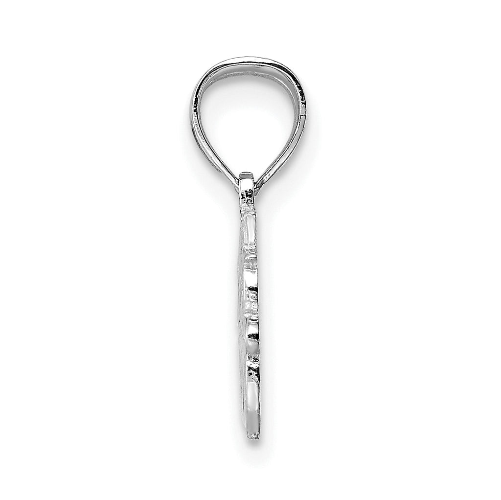 14K White Gold BEST FRIEND Pendant