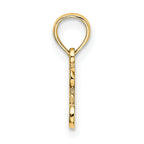 14K Polished / Textured I LOVE GOLD Charm