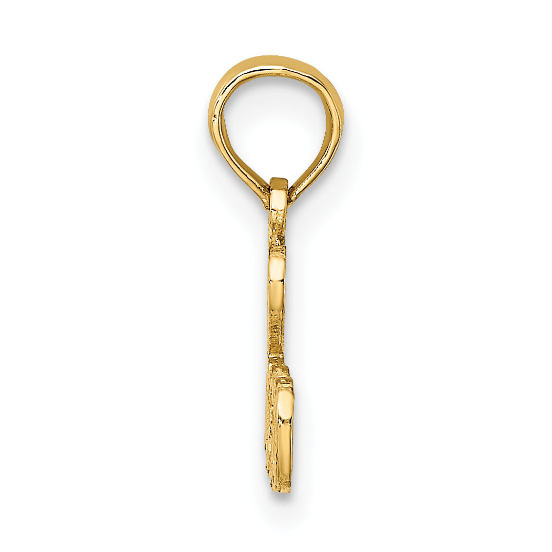 14K Polished/Textured I LOVE BINGO Charm Secondary image