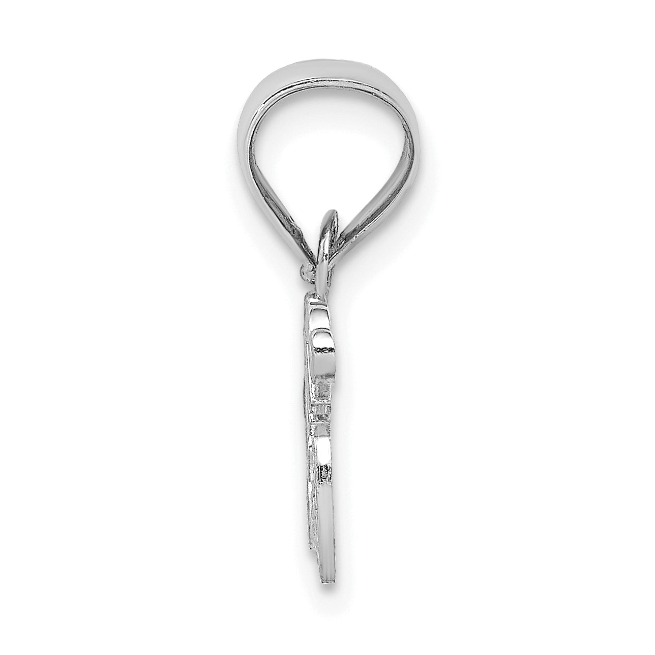 14K White Gold MOM with Heart Pendant Secondary image
