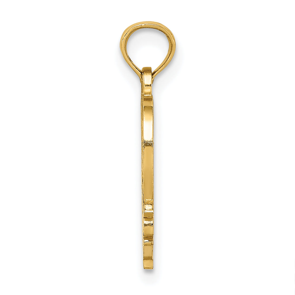 14K #1 MOTHER in Heart Frame Charm