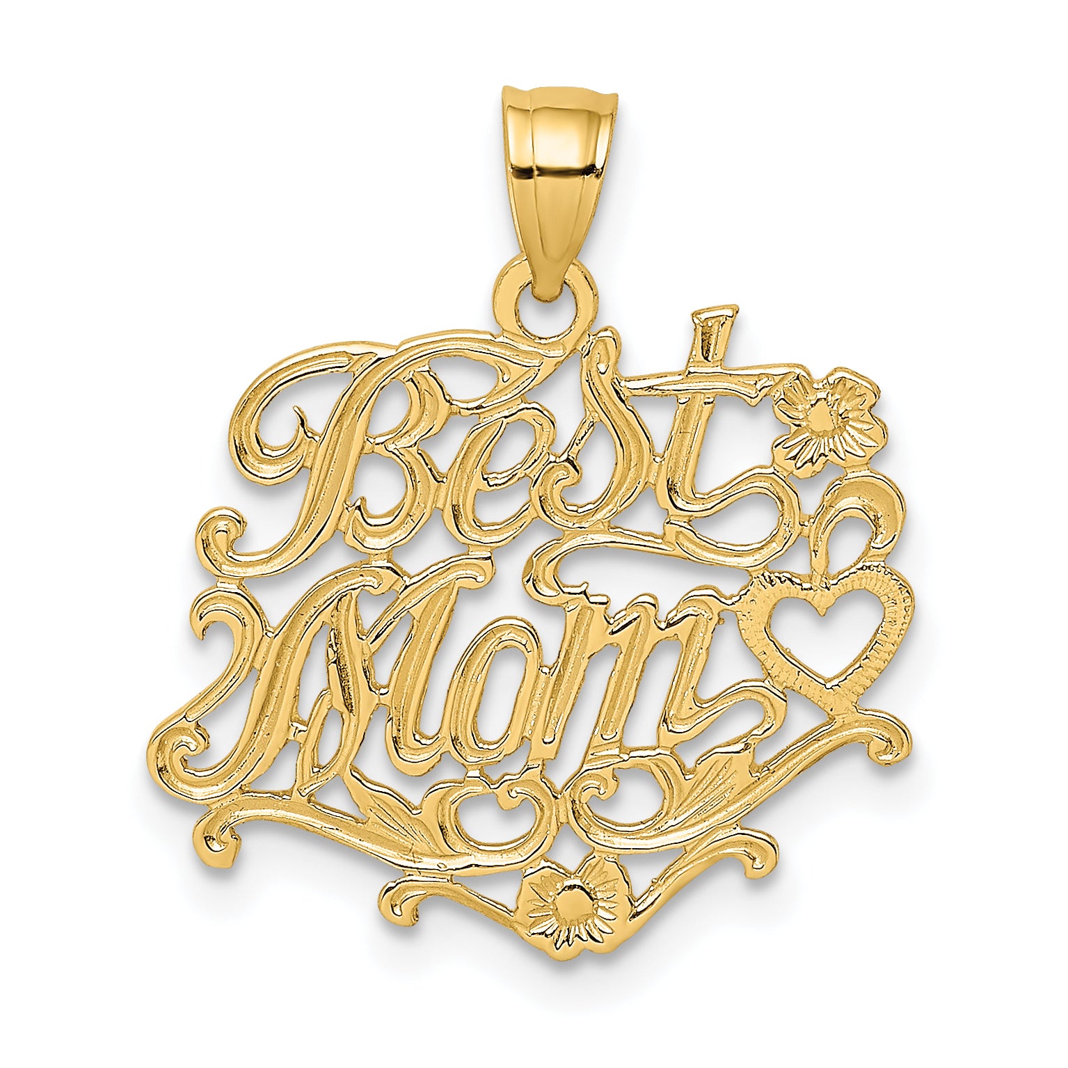 14K BEST MOM Charm Main image