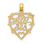 14K LIL SIS in Heart Charm