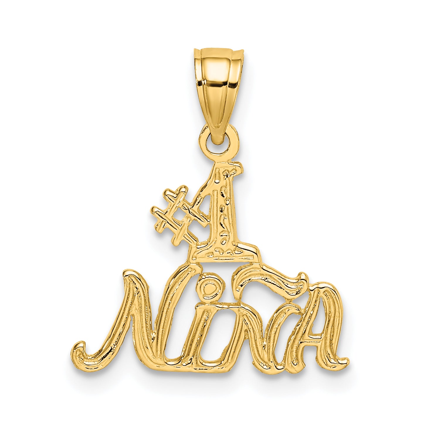 14K #1 NINA  Charm Main image