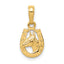 14K Horseshoe with Horse Head Pendant - Sophia Jewelers