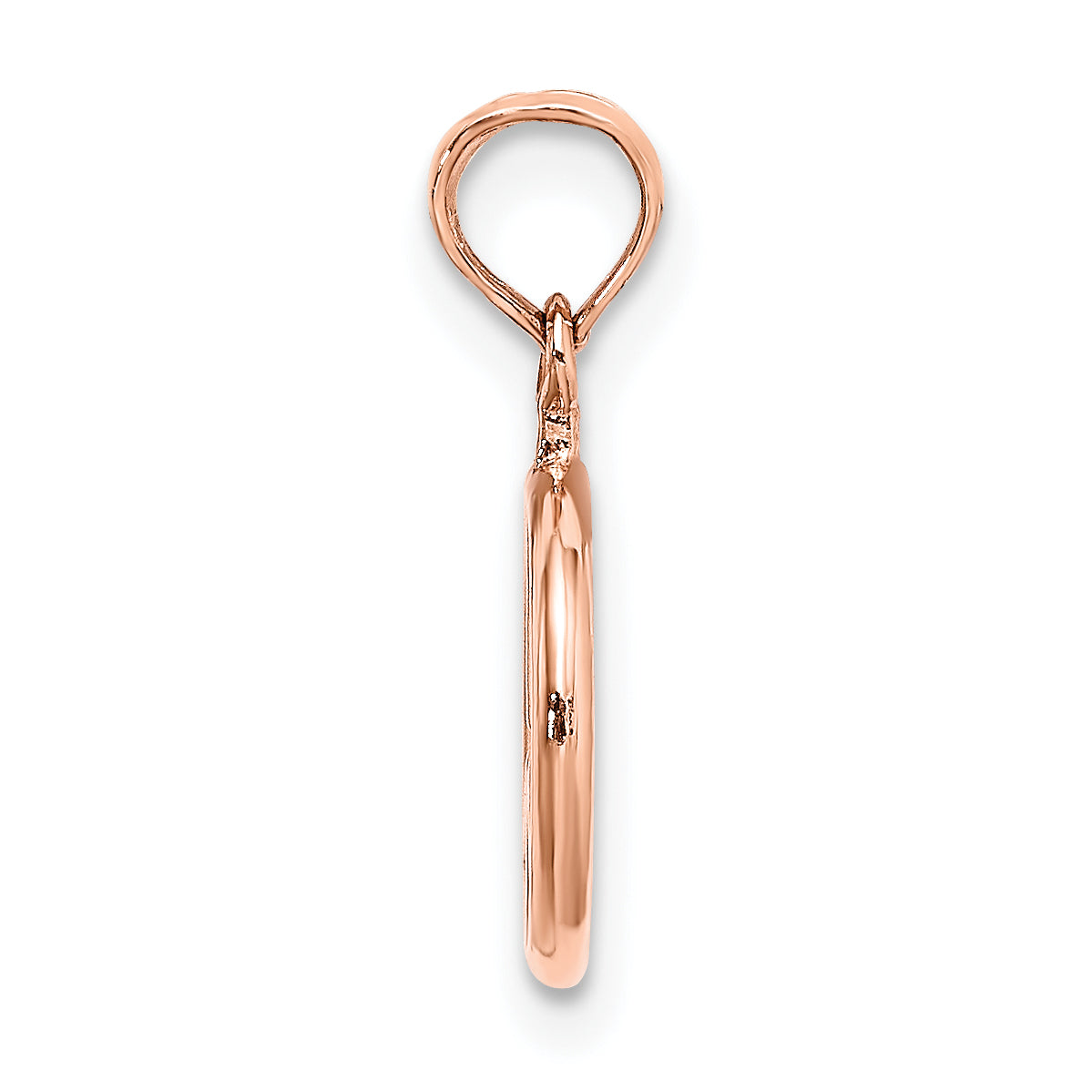 14k Rose Gold 3-D Peace Symbol Charm Secondary image