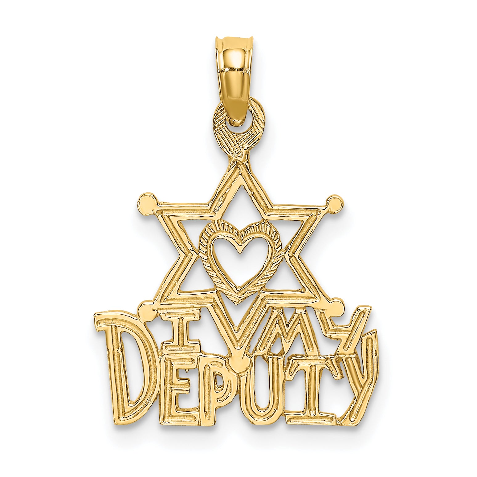 14K I HEART MY DEPUTY Charm Main image
