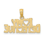 14K I HEART MY DETECTIVE Charm