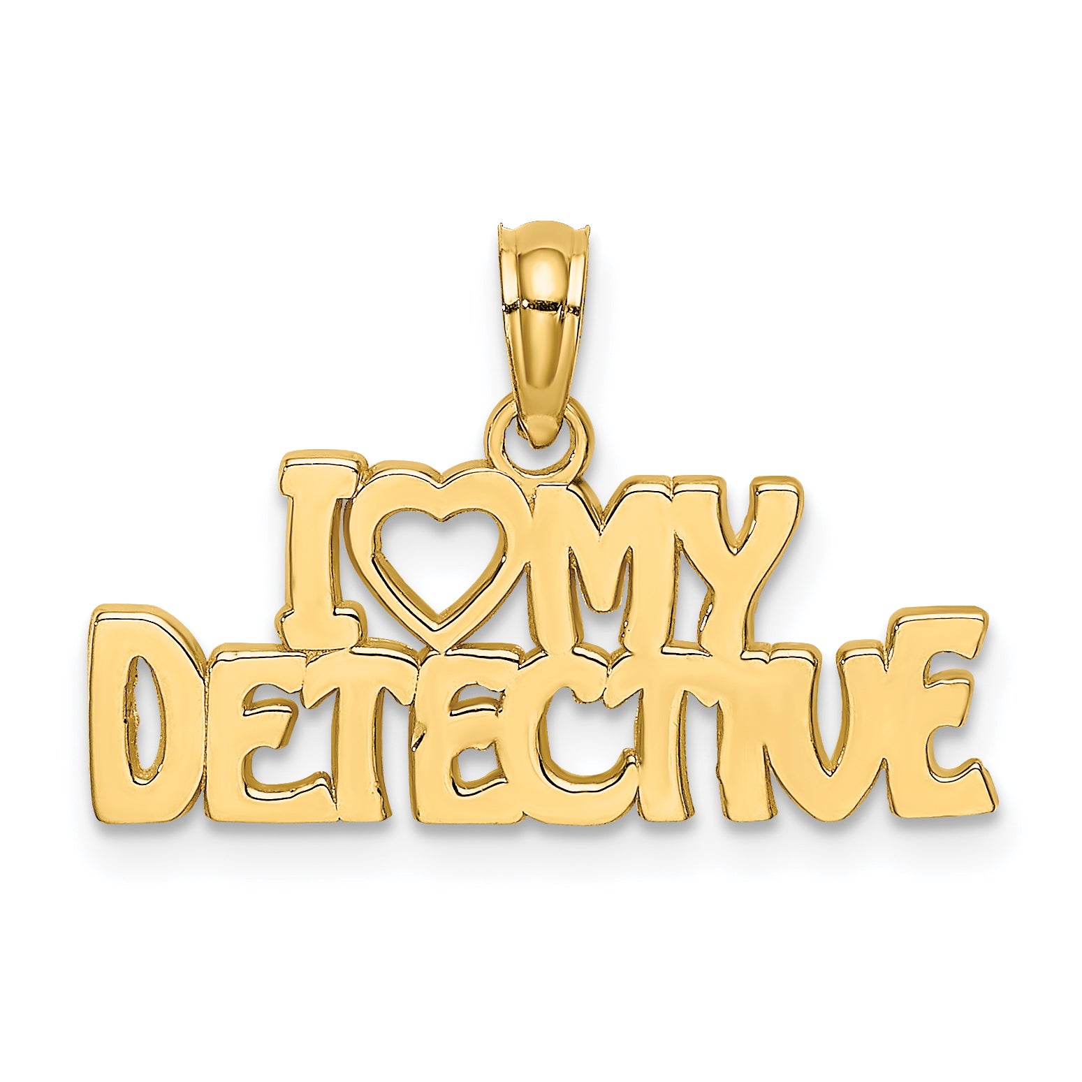 14K I HEART MY DETECTIVE Charm Main image
