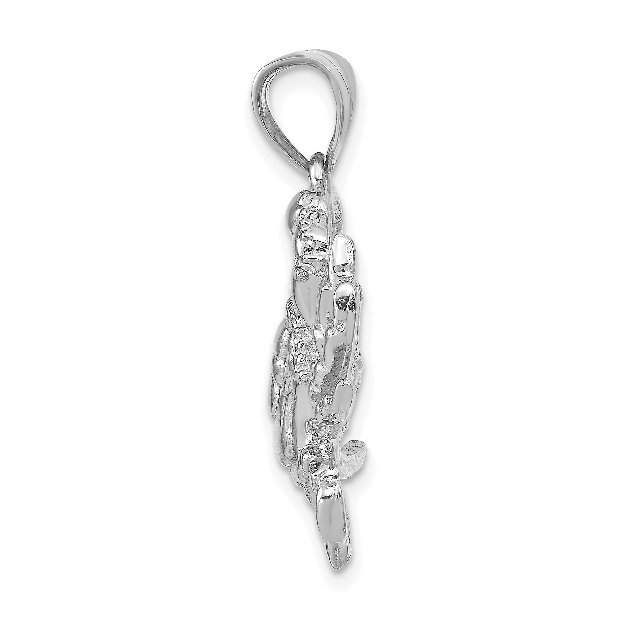14K White Gold Blue Crab Pendant Secondary image