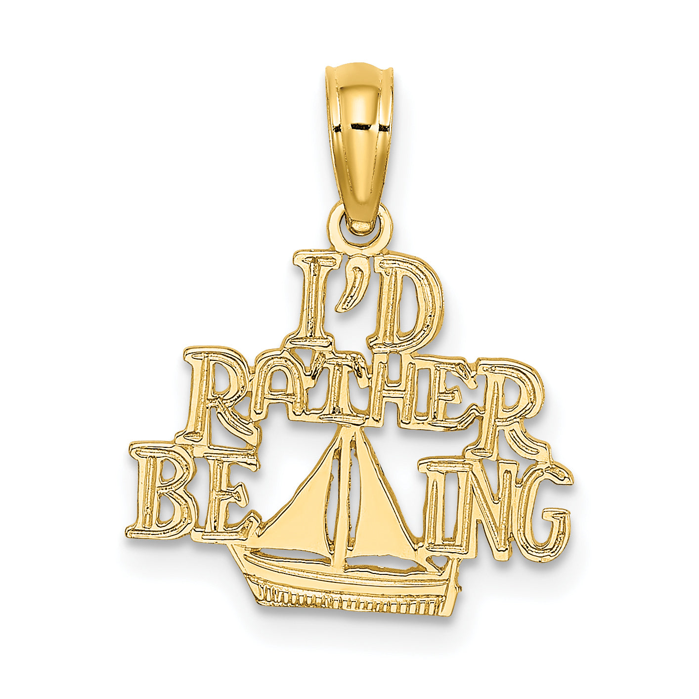 14K I'D RATHER BE SAILING Charm Main image