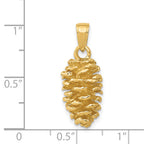 14K 3-D Pinecone Pendant - Sophia Jewelers